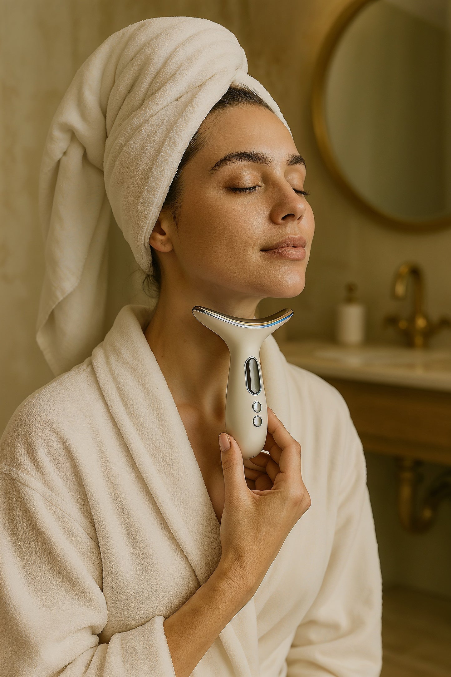DermaLis™ 3-en-1 – Appareil EMS Anti-Rides et Raffermissant pour Visage & Cou